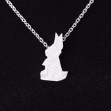 Origami Stainless Steel Bunny Pendant