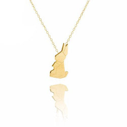 Origami Stainless Steel Bunny Pendant