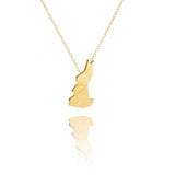 Origami Stainless Steel Bunny Pendant