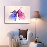 Hand-painted Bunny Oil Painting