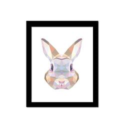 Bunny hexagon art canvas painting
