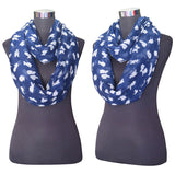Cute Rabbit Bunny Print Women's Infinity Circle Scarf Soft Lightweight