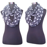 Cute Rabbit Bunny Print Women's Infinity Circle Scarf Soft Lightweight