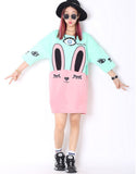 Oversized Bunny Shirt Dress