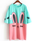 Oversized Bunny Shirt Dress